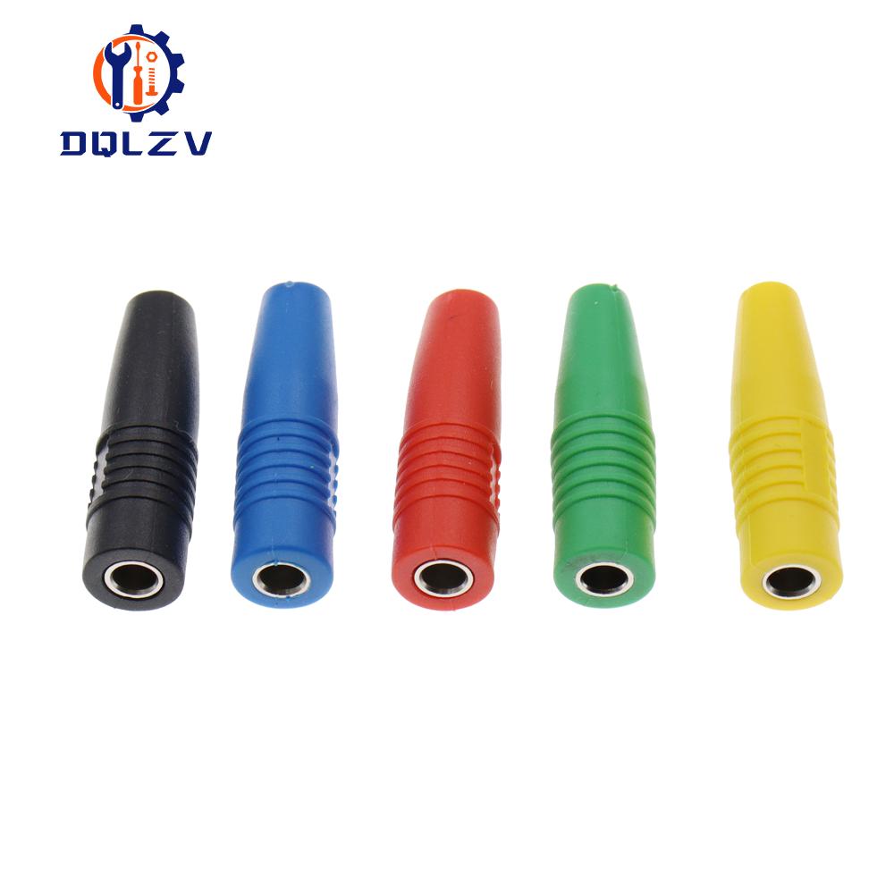 4MM Banana Female Insulated Jack Plug Wire Solder Connector Brass