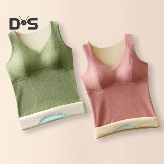 Женский осенне-зимний терможилет, утолщенный плюшевый жилет без рукавов с V-образным вырезом, высокая эластичность, облегающий мягкий пуловер, мягкое эластичное нижнее белье без косточек