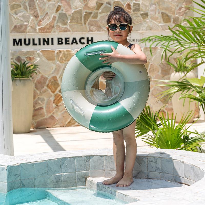 Детское сиденье INS в стиле ретро, ​​круг для плавания младенцев и малышей, утолщенное губчатое дно, круг для плавания в воде