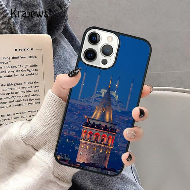 Турция Стамбул Пейзаж Здание Мягкий Чехол Для Телефона Для iPhone 17 Air 16 15 14 Max Plus 11 12 13 Pro Max Телефон coque Fundas