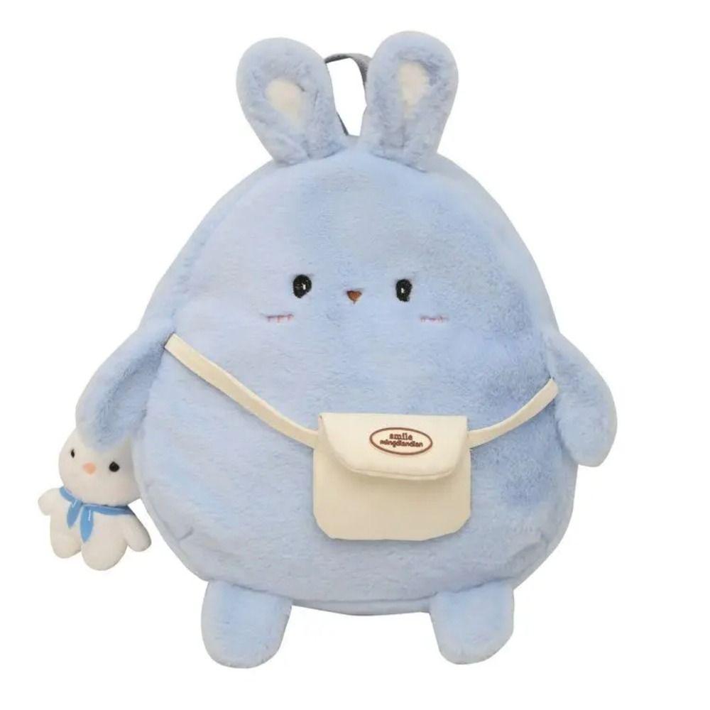 Plush Stuffed Plush Rabbit Backpack Large Capacity Plush Book Bag Bunny Crossbody Bag Girls