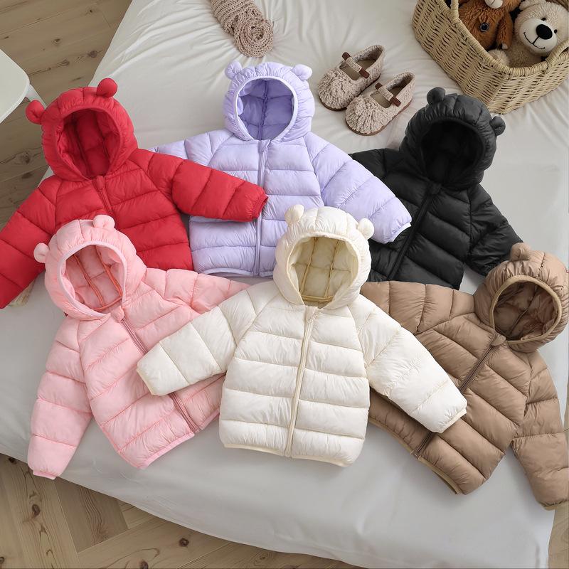 Kids Lightweight Puffer Coat Hooded Quilted Jacket for Boys & Girls Thin Warm Outerwear Kids Jacket Girls Coat