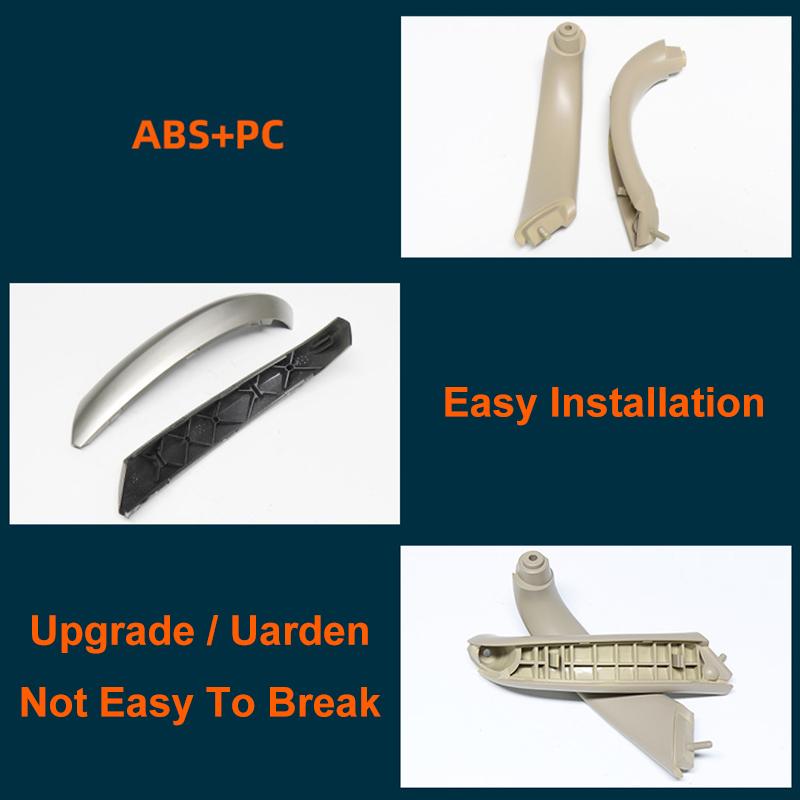 Внутренняя ручка автомобиля, внутренняя дверная панель, накладка, бежевый, черный, левый и правый для BMW X5 E53 1999-2006, автомобильные аксессуары