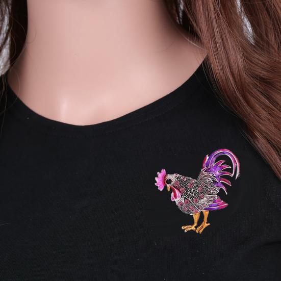 Креативная брошь в форме большого петуха, ювелирная булавка для вечеринки, рождественский подарок