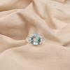 Sky Blue Topaz Gemstone 925 Sterling Silver Jewelry Handcrafted Engagement Ring RR-46-3