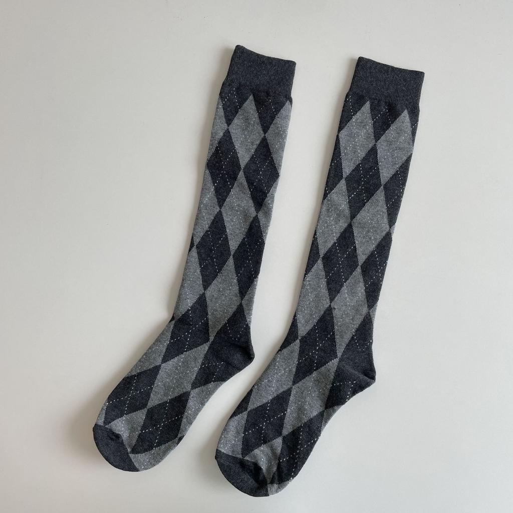 British Style Plaid Women Stockings Long Socks Japanese Style High School Students Thigh High Socks Girls Kawaii Cute Knee Socks
