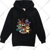 FNAF Boys Girls Hoodie Five Nights At Freddys Children's Spring Sweatshirt Cartoon Anime Comfortable Sweatshirts Birthday Gifts