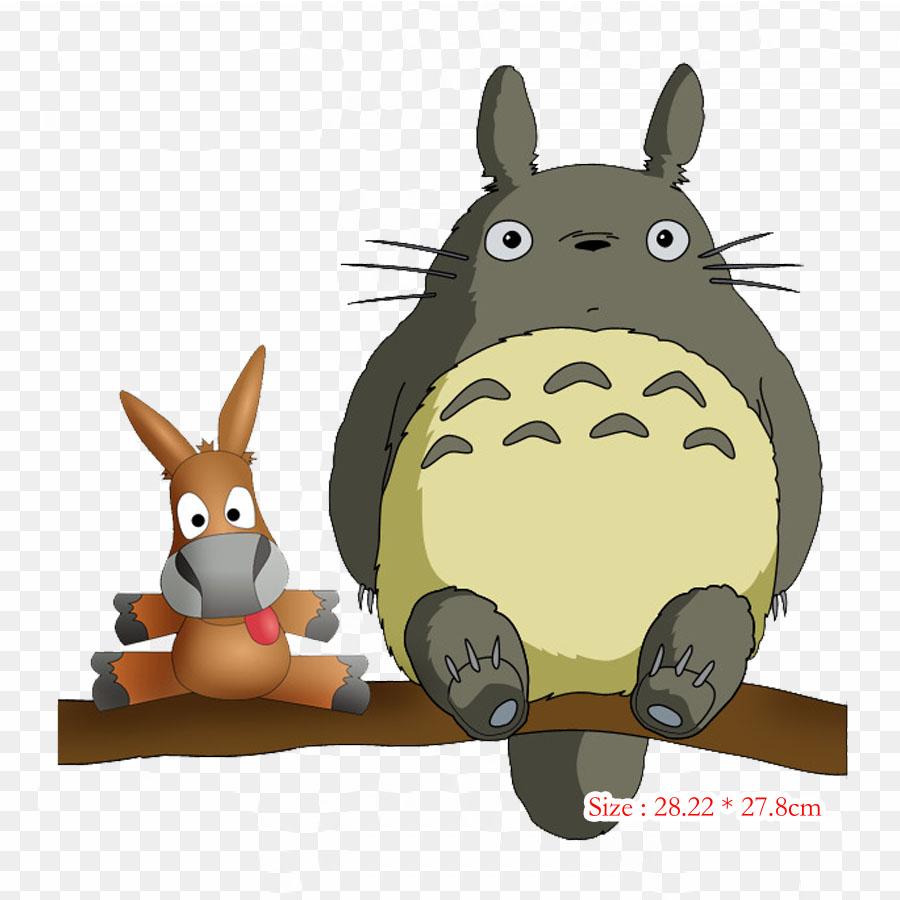 Totoro On A Branch Ghibli Museum Studio Ghibli Iron On Patches For Clothing Applique Stickers On Clothes Heat-Sensitive Custom Patch