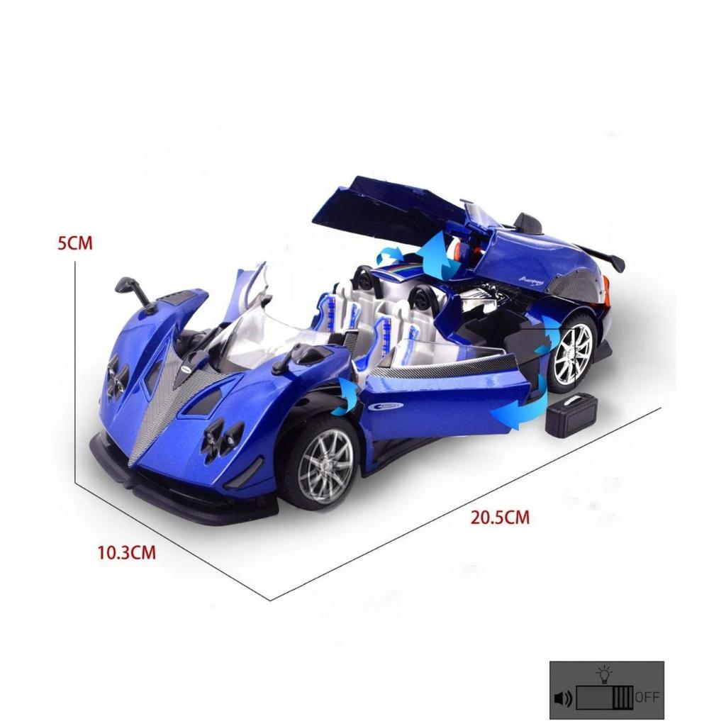 1/24 Pagani Zonda HP Barchetta Supercar Alloy Car Model Sound and Light Pull Back Children's Toy Collectibles Birthday Gift