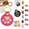 Keyring Pet Hair Keychain Puppy Dogs Paw Pendant Cute Pet Hair Storage Bag Unisex