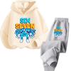 Six Seven Print 3-12Y Kids Hoodies Sets Italian Brainrot BrainRot Tracksuit Children's 67 Korean Sweatshirt Girls Boys Clothes