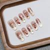 Lu Xi Meijia 3D Ногти-накладки 'Рыба Кои' Кошачий Глаз с Вышитыми Лепестками, Съемные, Новый Китайский Национальный Стиль.