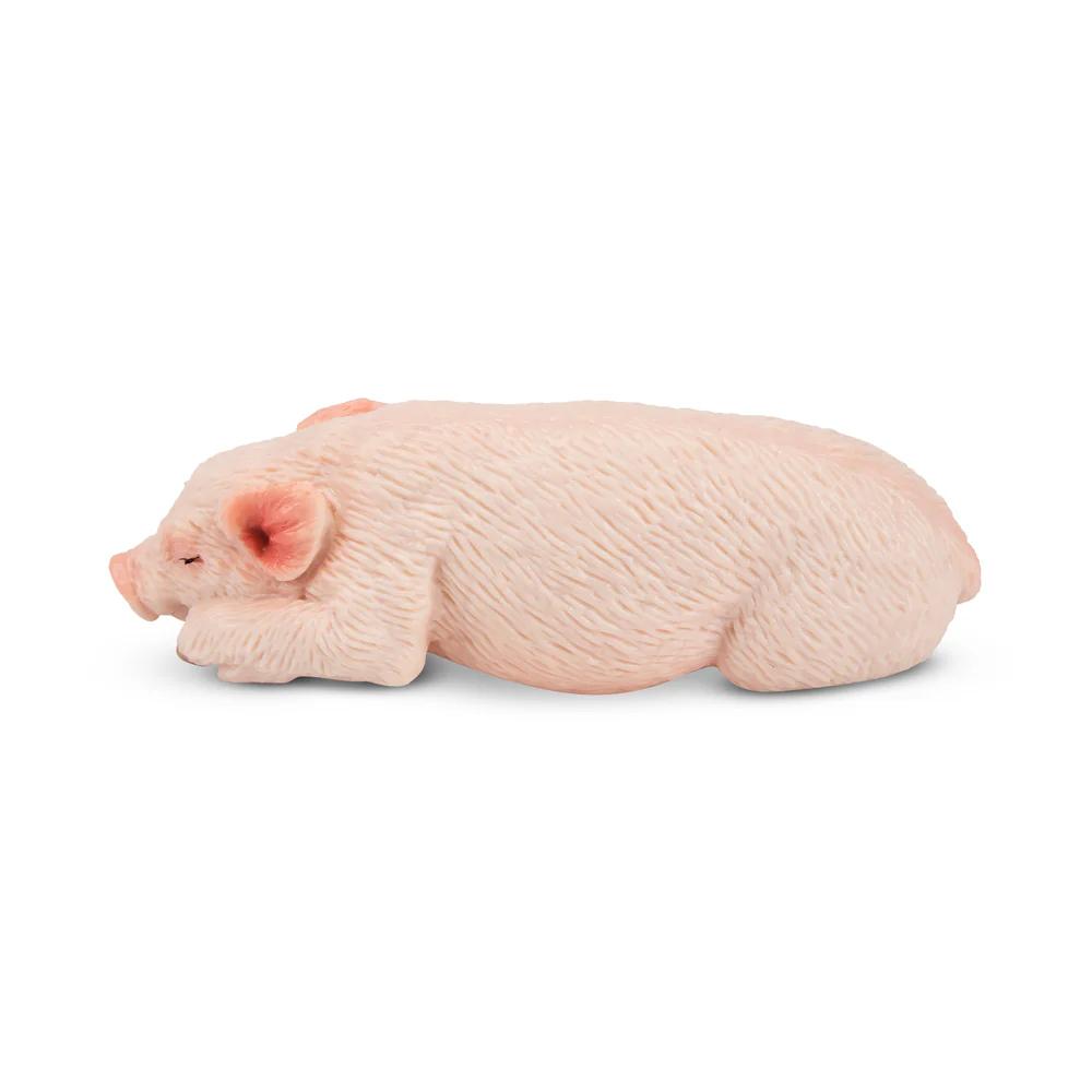 Toymany Simulation Sleeping Pink Piglet Farm Animal Model Toy Mini Figures Dolls Action Figurines Toys Children Gift Cake Decora