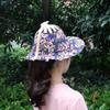 Women Fan Hat Wide Brim Sun Protection Portable Sunscreen Cap  Durable