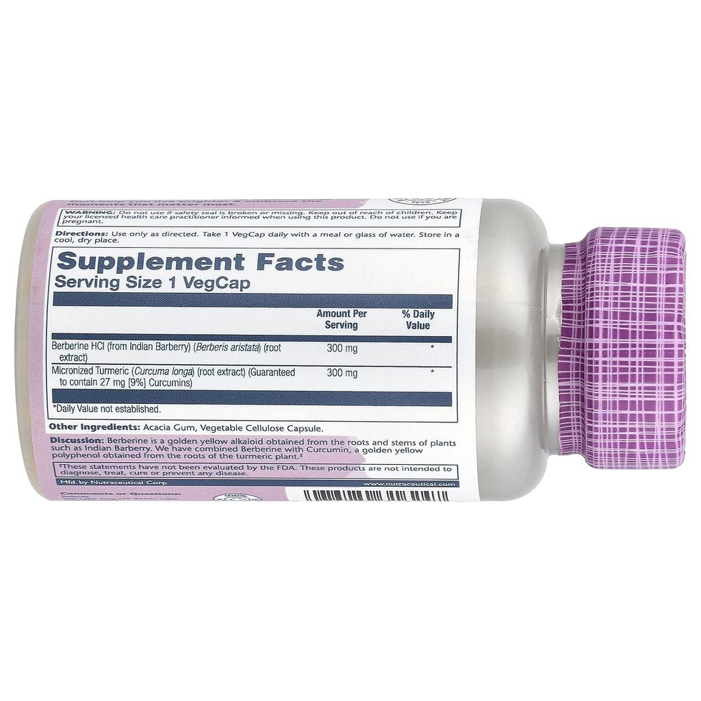 Berberine & Curcumin, Root Extract, 60 Veggie Caps