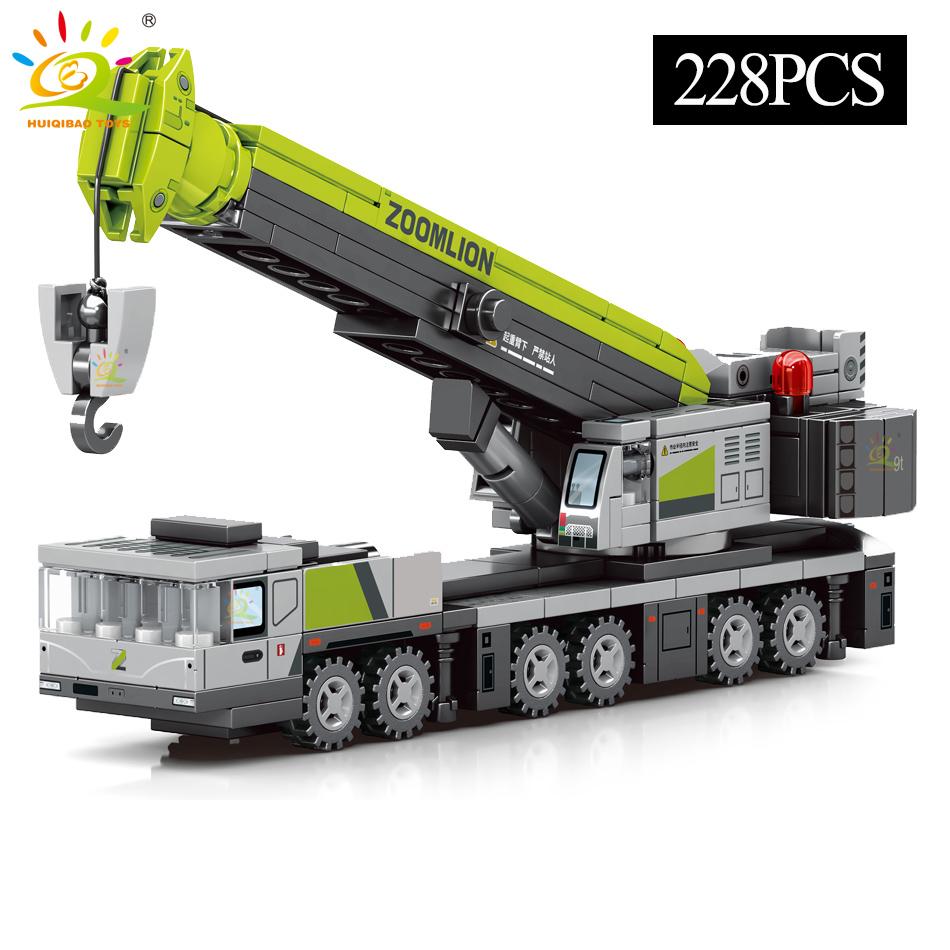 ИГРУШКИ Инженерные грузовики Строительные блоки Кран Бульдозер Экскаватор Автомобиль Городское строительство MOC Набор кирпичей для детей