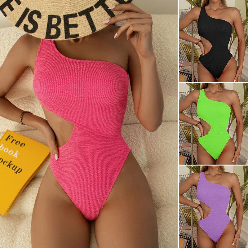 Bikini Women's Summer Sexy One Piece Swimsuit One Shoulder Women's Beachwear