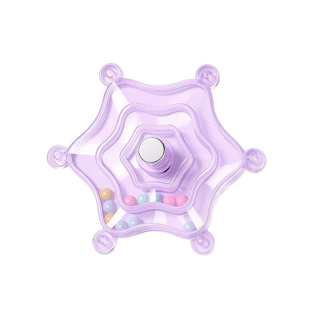 Plastic Birdcage Chewing Puzzle Toy Colorful Beads Self-play Bird Spinner Toy Entertainment