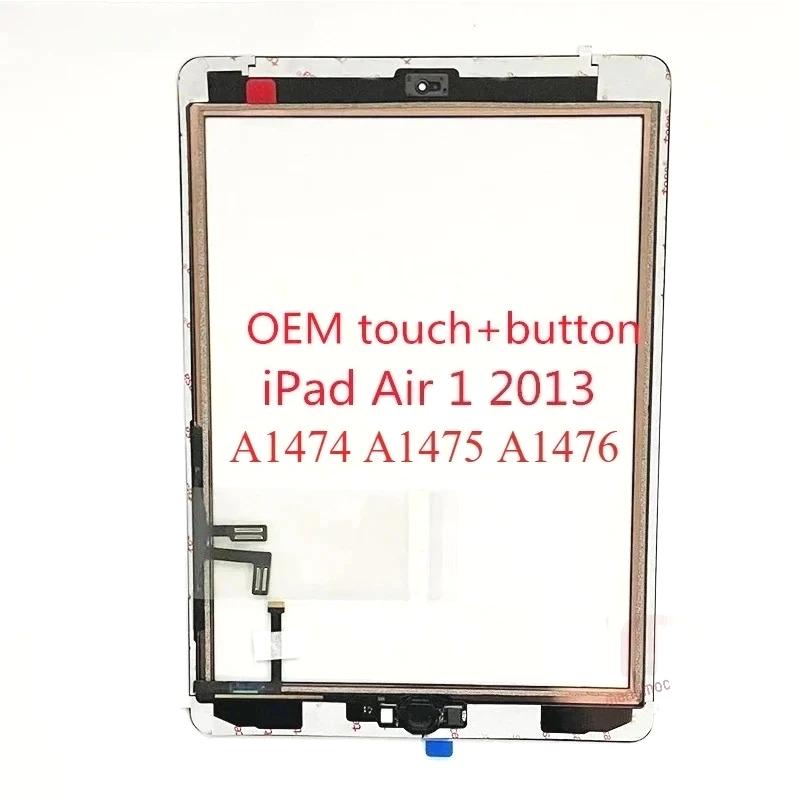 OEM AAA Glass Touch Screen Digitizer With Frame Sticker Home Button For iPad Air 1 A1474 A1475 A1476 LCD Repair
