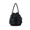 Korean Style Drawstring Fitness Bag Solid Color Bucket Bag Swimming Nylon Crossbody Bag  Women