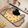 Non-Slip Bathroom Floor Mat Cartoon Decorative Door Mat Creative Diatom Mud Mat  Bathroom Area