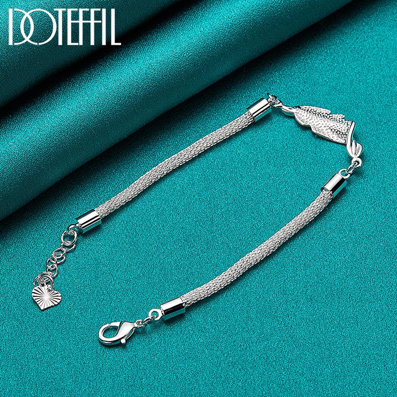 Snake Chain Bracelet Party Gift 925 Sterling Silver Fashion Jewelry