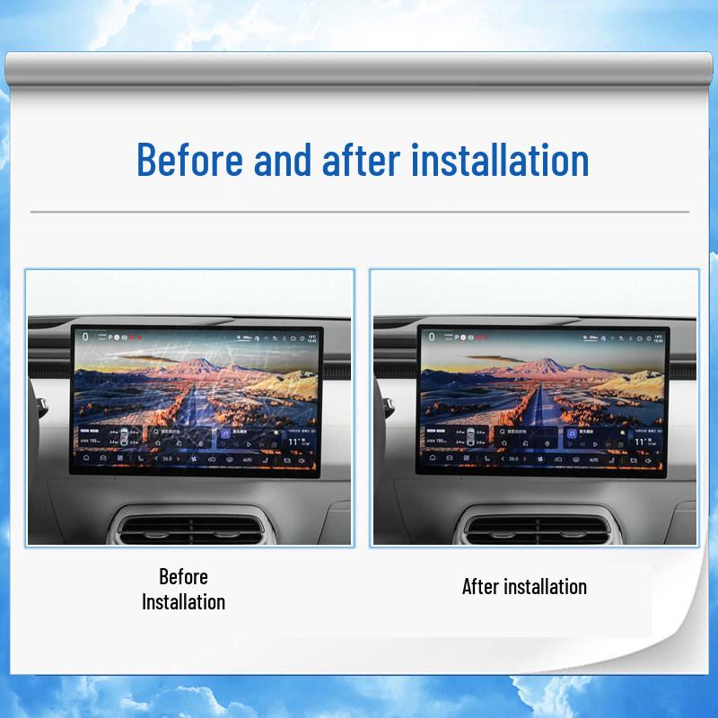 Deep Blue L06 Interior Protective Film for 26 Models - Screen, Gear Shift, and Console Stickers