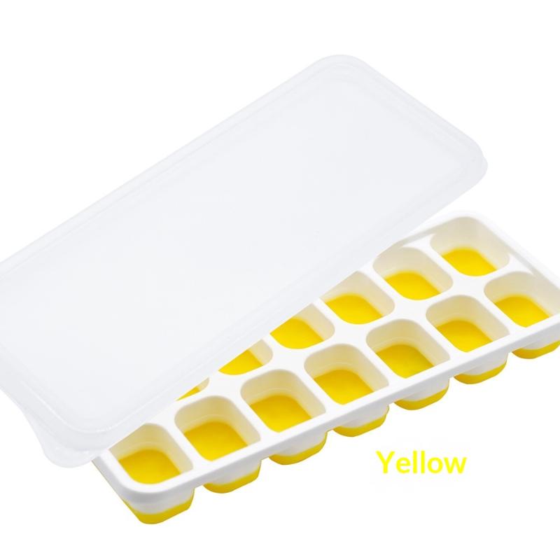 Convenient 14 Slot Cube Tray Mold for Effortless Ice Tray Removal