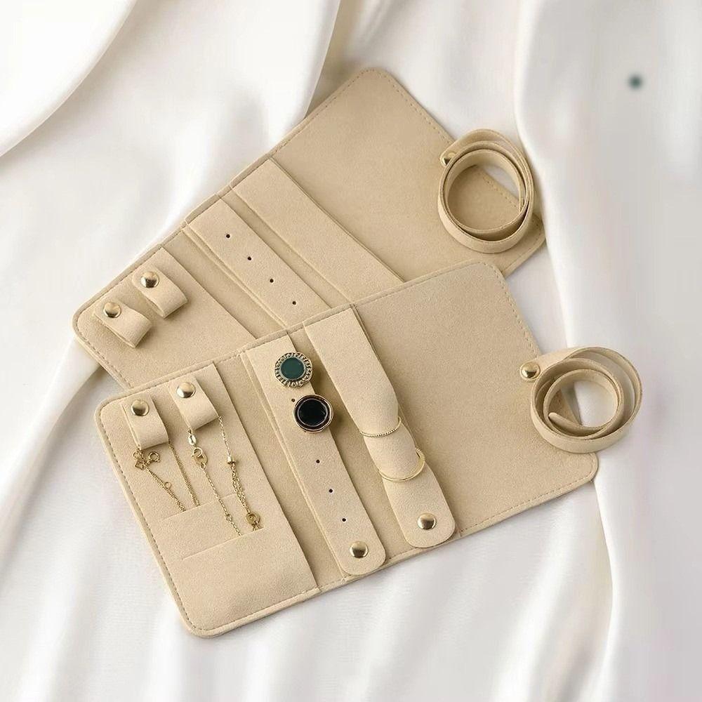 Foldable Packing Pouches for Necklaces Portable Jewelry Case Bag Jewelry Organizer Roll Girls