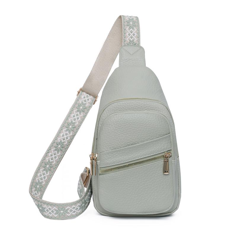 ПУ грудная сумка большой вместимости ретро женская сумка через плечо