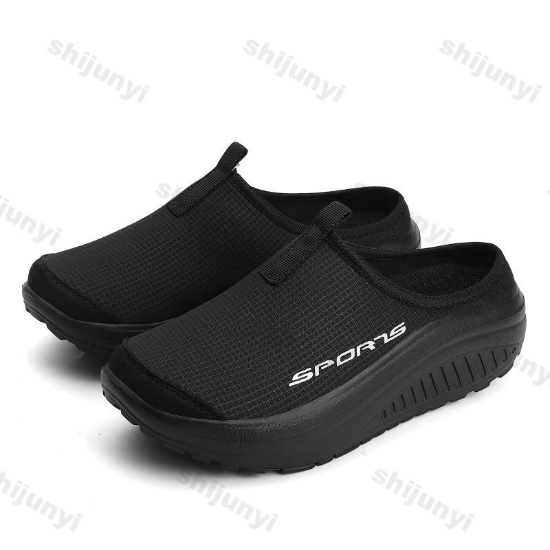 Женские тапочки 2025 Новые Личность Полутапочки Повседневная обувь Толстая подошва Платформа Легкие Удобные Противоскользящая обувь