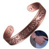 Ikuinen Pure Copper Magnetic Bracelet Men Adjustable 15mm Wide Vintage Bracelet Arthritis Magnetic Therapy Energy Bracelet for Women Men