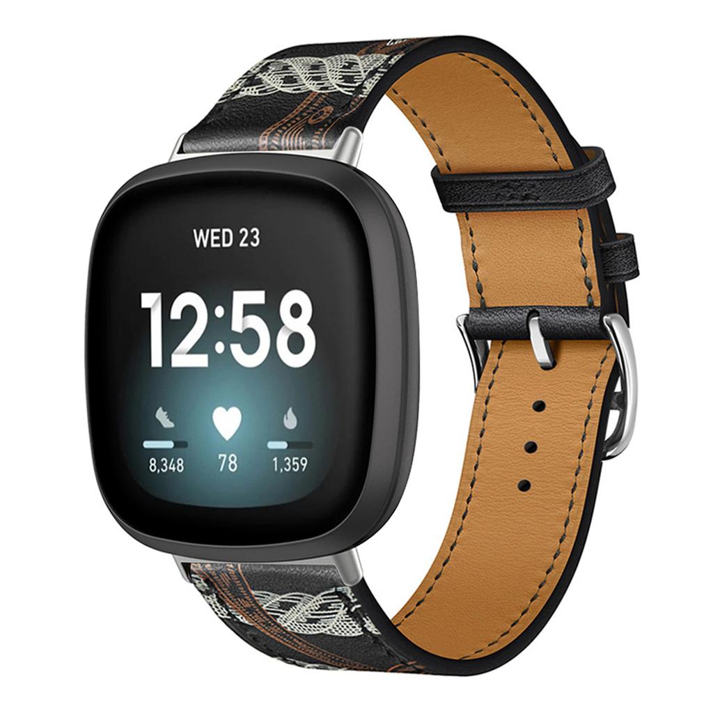 Кожаный ремешок для браслета для Fitbit Versa 4 3 2 1 Versa Lite Смарт-часы Ремешок для замены браслета для fitbit Sense/sense 2 Ремешок для часов