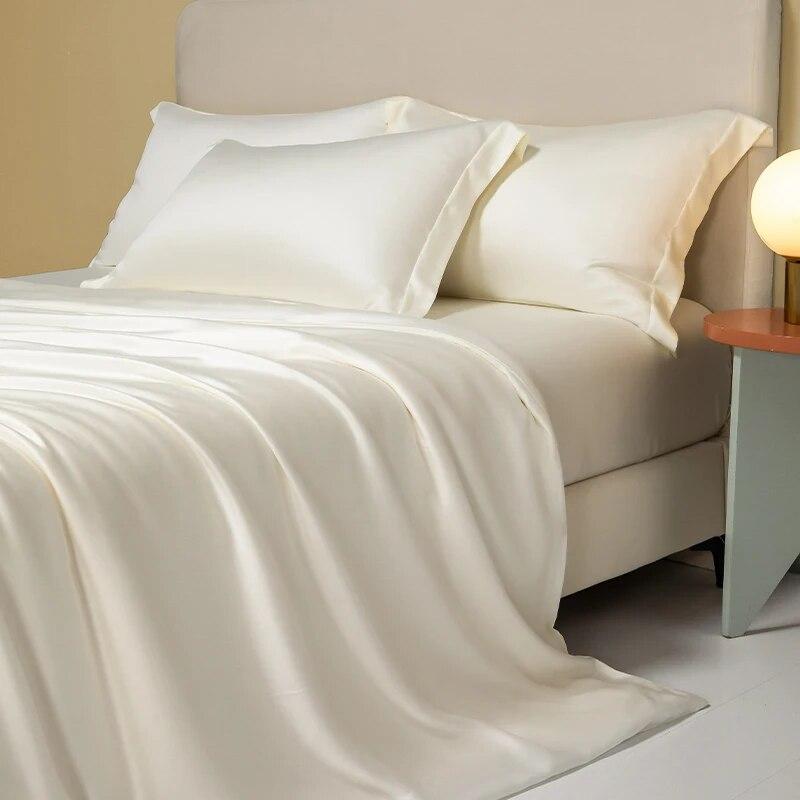 Комплект постельного белья из 100% египетского хлопка с натянутой простыней, плоская простыня, наволочка, роскошные нити 1000, 4/6 шт., комплекты постельного белья Sliky