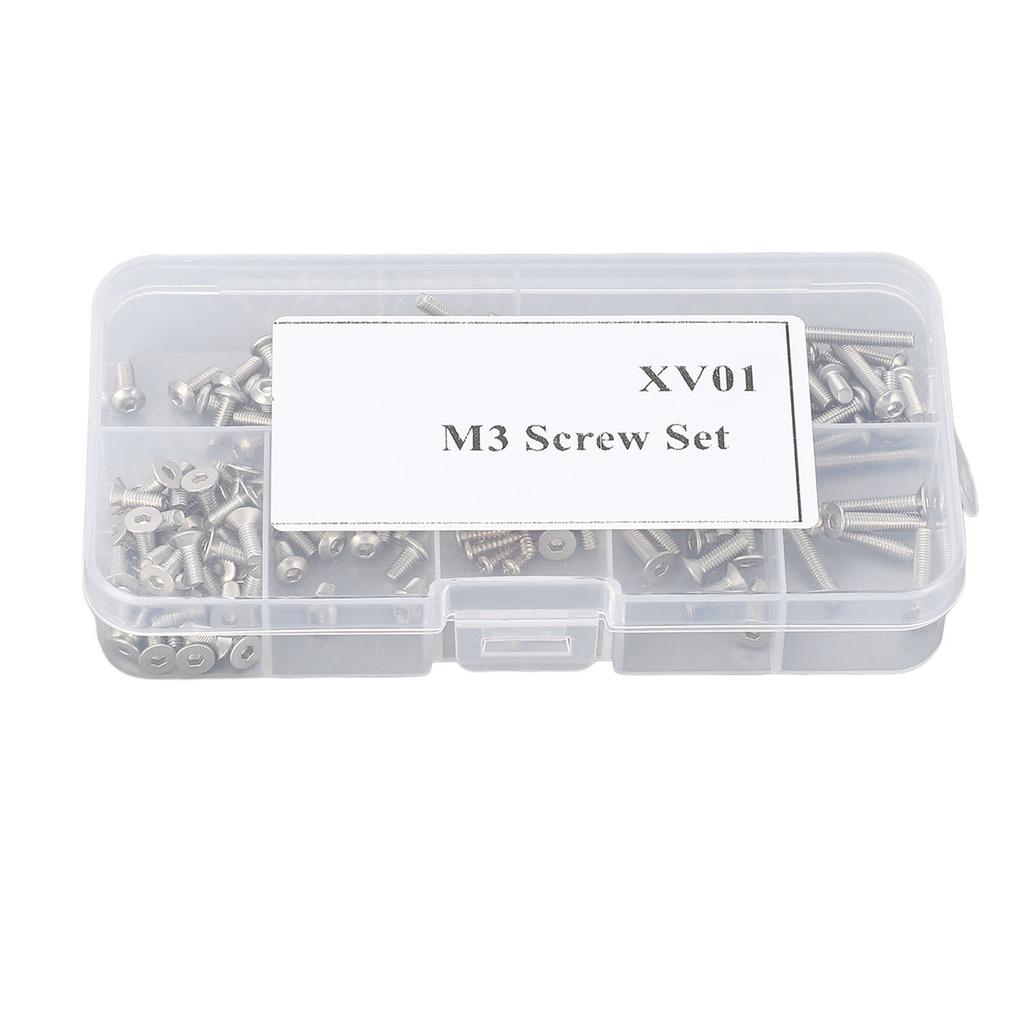 Набор из 103 винтов M3 с шестигранной головкой и коррозионной стойкостью из нержавеющей стали