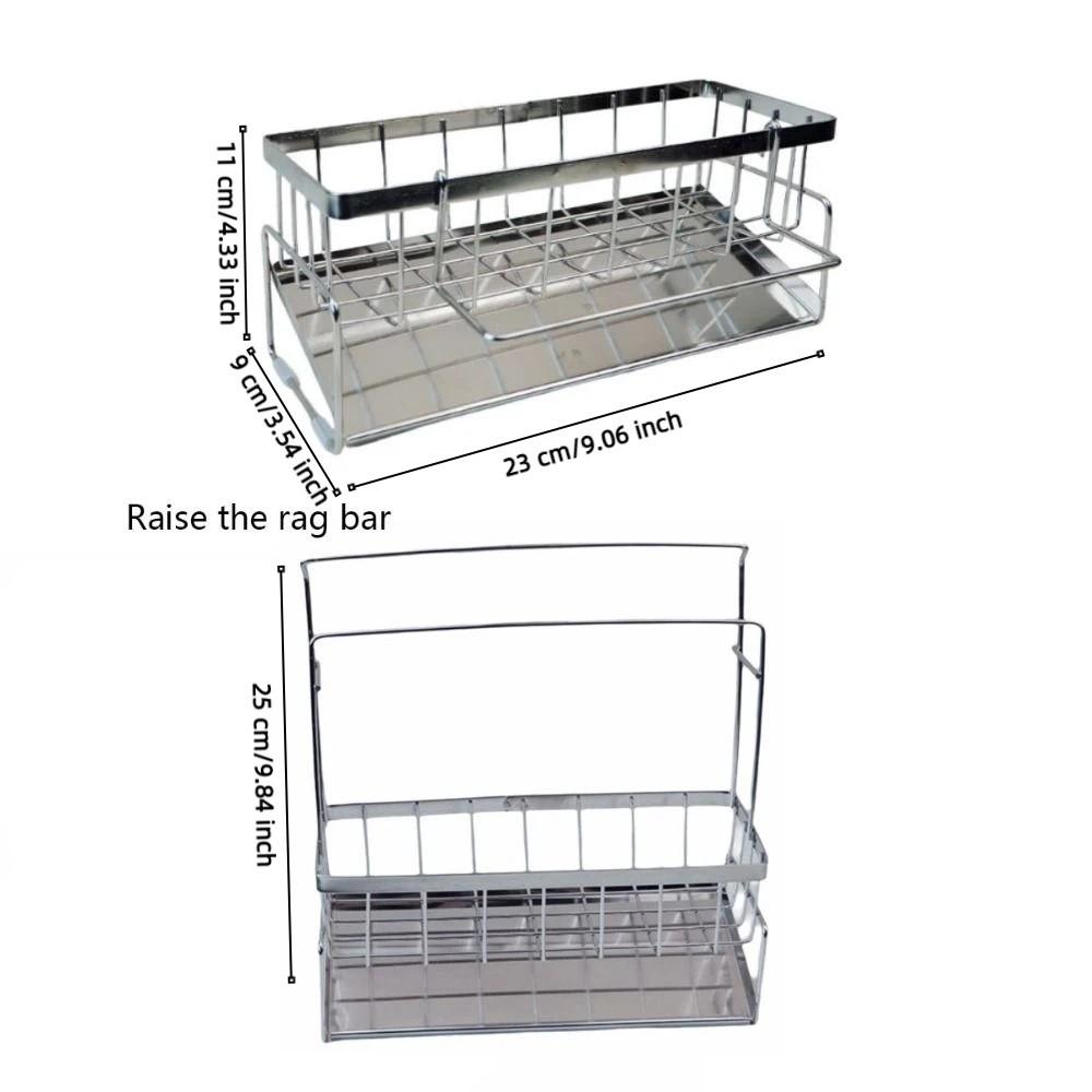 Space-Saving Kitchen Sink Draining Rack Multi-Functional Sink Shelf Sink Organizer Bathroom