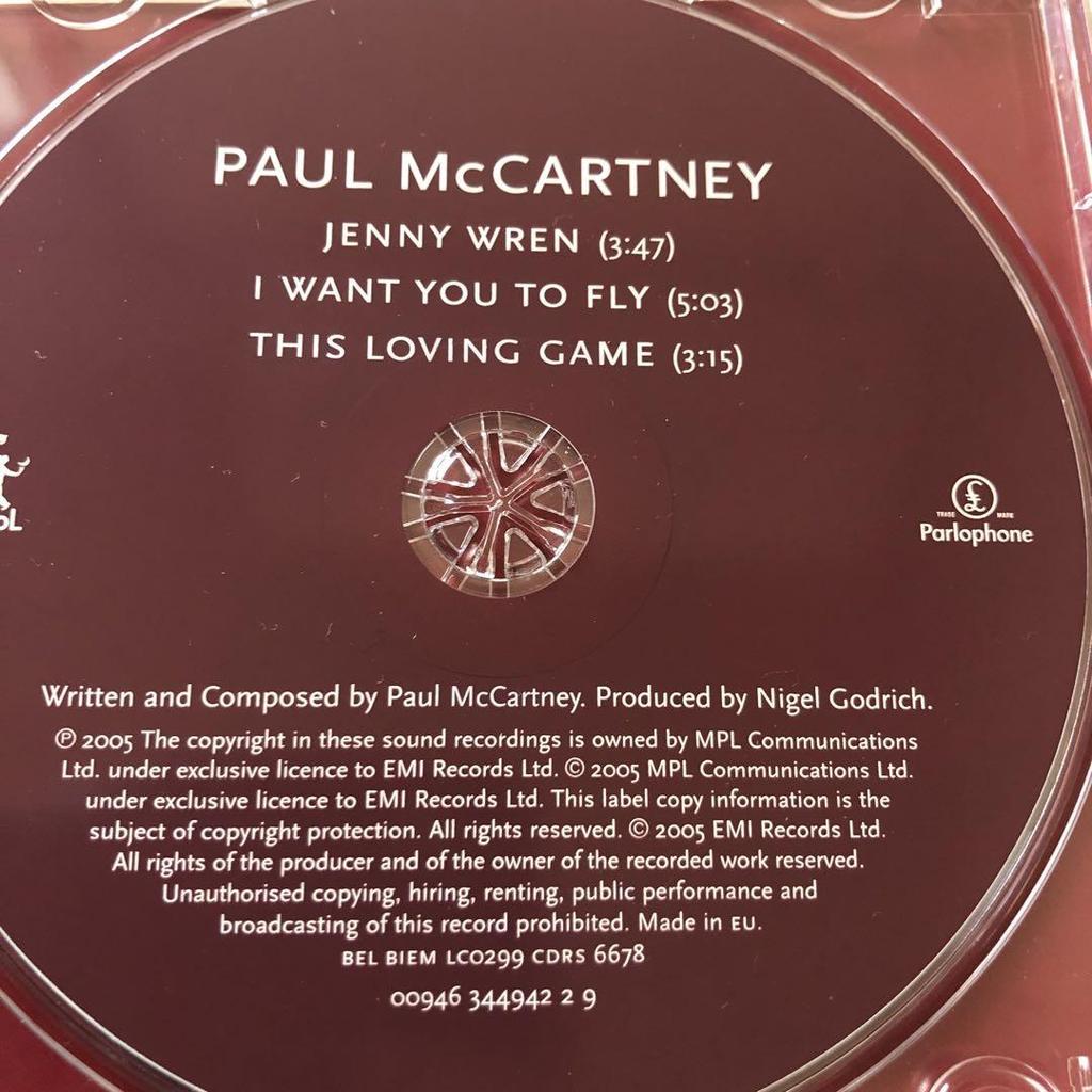 [USED] Paul McCartney Jenny Wren Maxi Single EU Edition