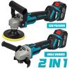 2000W Speed Brushless Car Polisher Angle Grinder Variable 688VF Car Waxing Polishing Machine For 18V Battery 2 IN 1