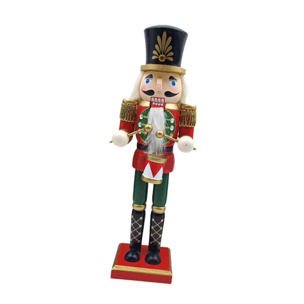 Wooden Nutcracker Ornament Christmas Decoration for Party Holidays Festive