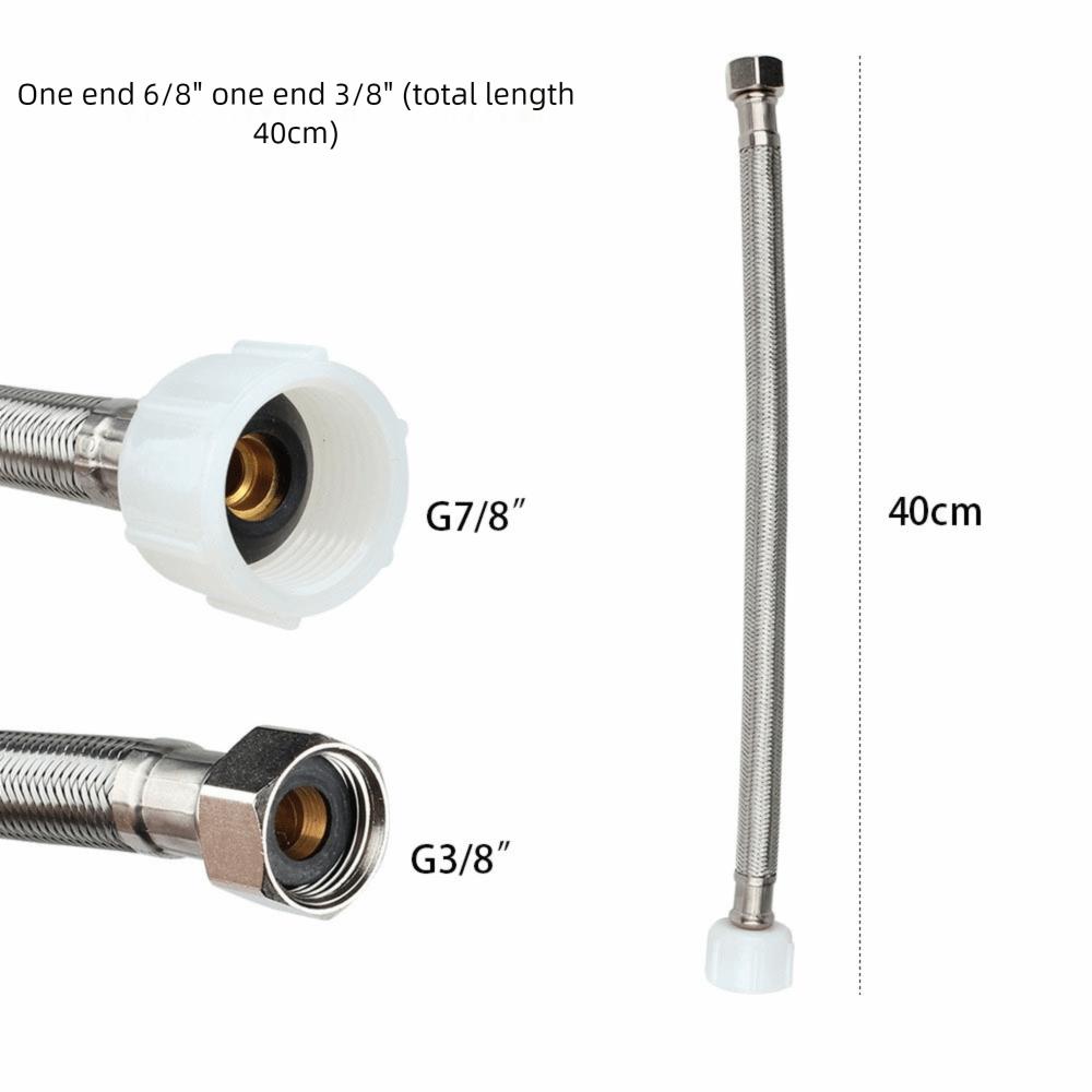 30/40см Гофрированный Водяной Шланг Взрывозащищенный Большой Поток Шланг Подвода Горячей и Холодной Воды Нержавеющая Сталь