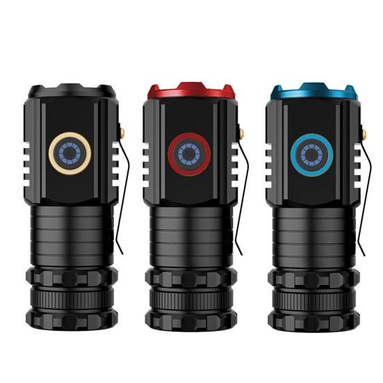 LED Flashlight Mini Pocket-Sized Torch High Lumens Multiple Lighting Modes Rechargeable Emergency