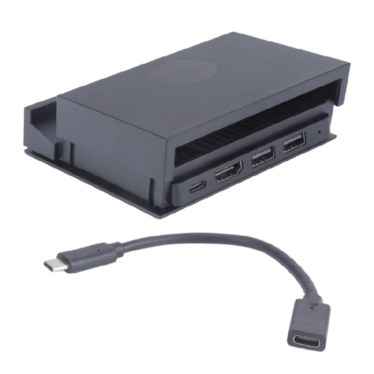 Док-станция Type-C с поддержкой 1080P 60 Гц 4K 30 Гц, слот для карт, многофункциональная док-станция для зарядки со съемным USB-C концентратором