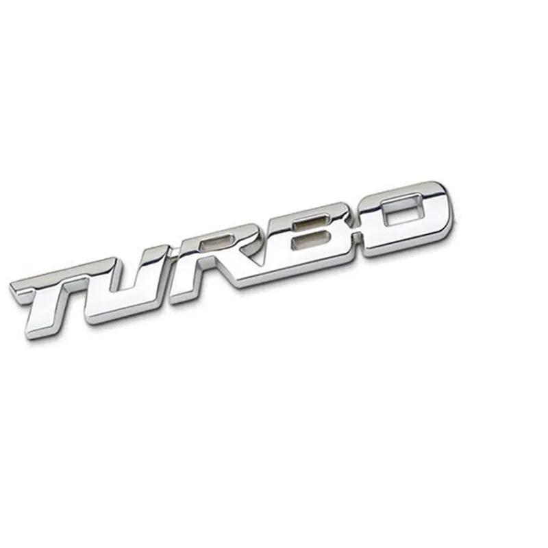 Наклейка на кузов автомобиля TURBO 3D, Металлическая эмблема, Декоративная наклейка, Стайлинг автомобиля, Декоративная наклейка на крышку багажника, Автомобильные аксессуары
