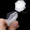 24 Pcs Acrylic Keychain Blanks Clear Acrylic Blanks Hexagon Shape Plain Acrylic and 24 Pcs Metal Key Rings for DIY