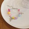 Цветной акриловый браслет с бусинами, браслет с подвесками, подарок на день рождения для женщин, милые классные ювелирные изделия для девушек