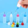 Precision Tip Applicator Bottle 10ml 4 Needle Tip Squeeze Bottles and 10 Tips for Acrylic Painting, DIY Quilling and Paper Craft