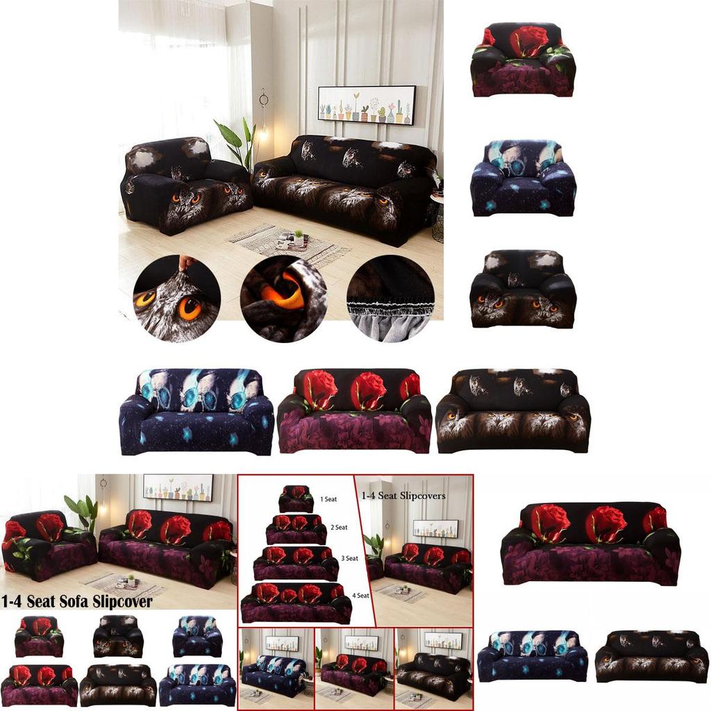 Easy To Clean 1-4 Seats Stretchy Sofa Slipcovers With Great Elasticity And No Fading