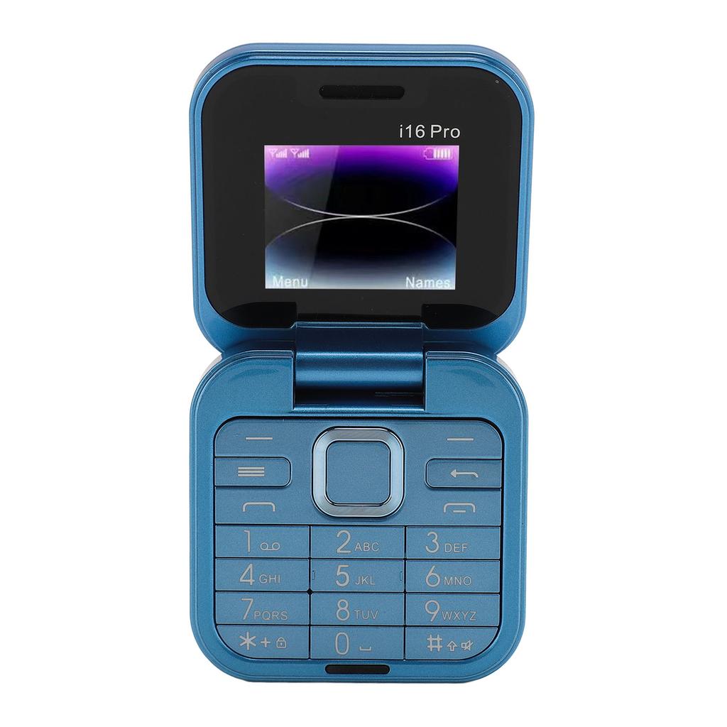 Flip Phone 2G 1.77 Inch Portable Dual SIM Dual Standby 1000mAh 3 Card Slots Multifunctional Flip