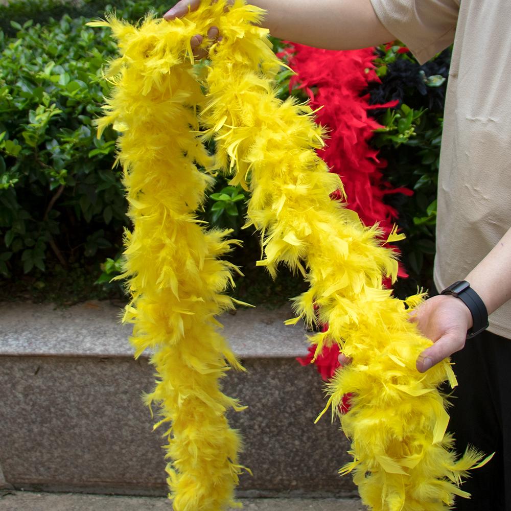 DIY 2M Natural Turkey Feather Boa Bulk - Pink Marabou Plumes for Wedding Decor, Carnival Costume, DIY Shawl Accessories