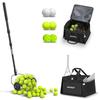NEEWER Tennis Ball Picker & Hopper Set with 110 Pieces Telescoping Rolling Golf Ball RetrieverPickleball CollectorPolyester Carry Bag Basket for